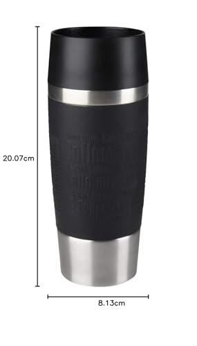 👉 Thermo-Trinkbecher 360 ml – Hält Getränke bis zu 4h heiß & 8h kalt, 100% dicht & auslaufsicher, Quick-Press-Verschluss, 360° Trinköffnung, Schwarz