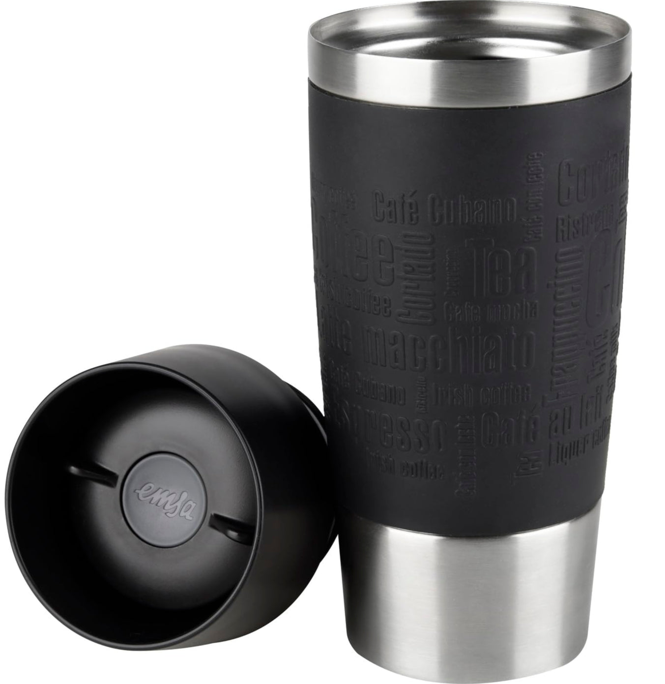 👉 Thermo-Trinkbecher 360 ml – Hält Getränke bis zu 4h heiß & 8h kalt, 100% dicht & auslaufsicher, Quick-Press-Verschluss, 360° Trinköffnung, Schwarz