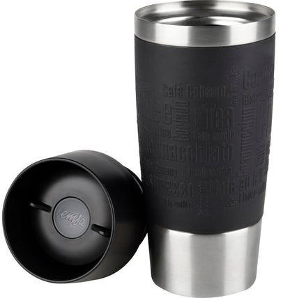 👉 Thermo-Trinkbecher 360 ml – Hält Getränke bis zu 4h heiß & 8h kalt, 100% dicht & auslaufsicher, Quick-Press-Verschluss, 360° Trinköffnung, Schwarz